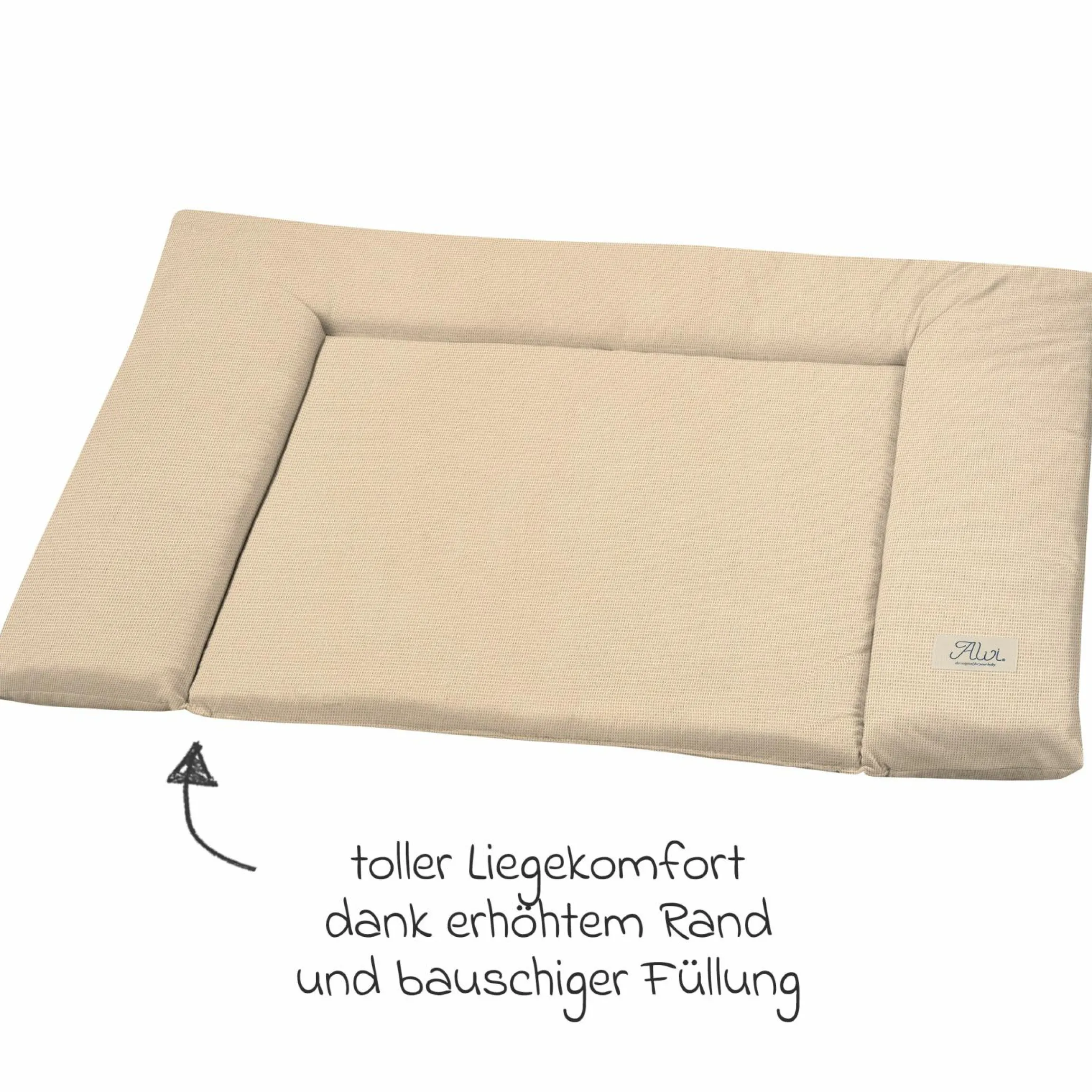 Stoff-Wickelauflage 70 x 85 cm - Waffelpique