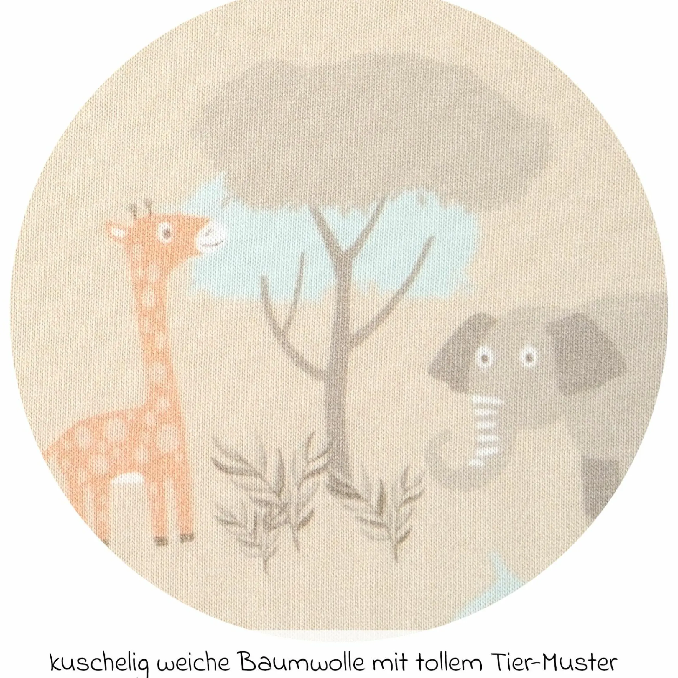 Stoff-Wickelauflage Jersey 70 x 85 cm - Jungle