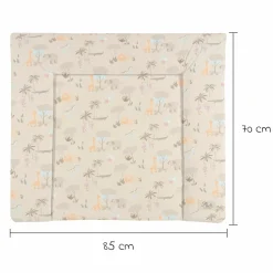Stoff-Wickelauflage Jersey 70 x 85 cm - Jungle