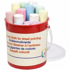 Straßenkreide 15 Stück Ø 2,5 cm - im Eimer