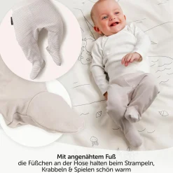 Strampelhose 2er Pack - Stripes - Light Taupe - Gr. 62/68