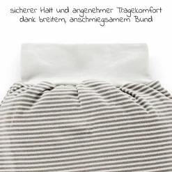 Strampelsack Baby - Weiß-Taupe