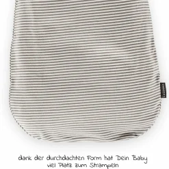 Strampelsack Baby - Weiß-Taupe