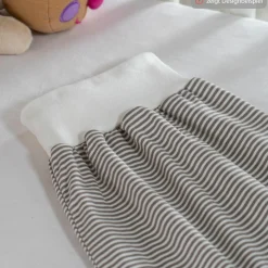 Strampelsack Baby - Weiß-Taupe