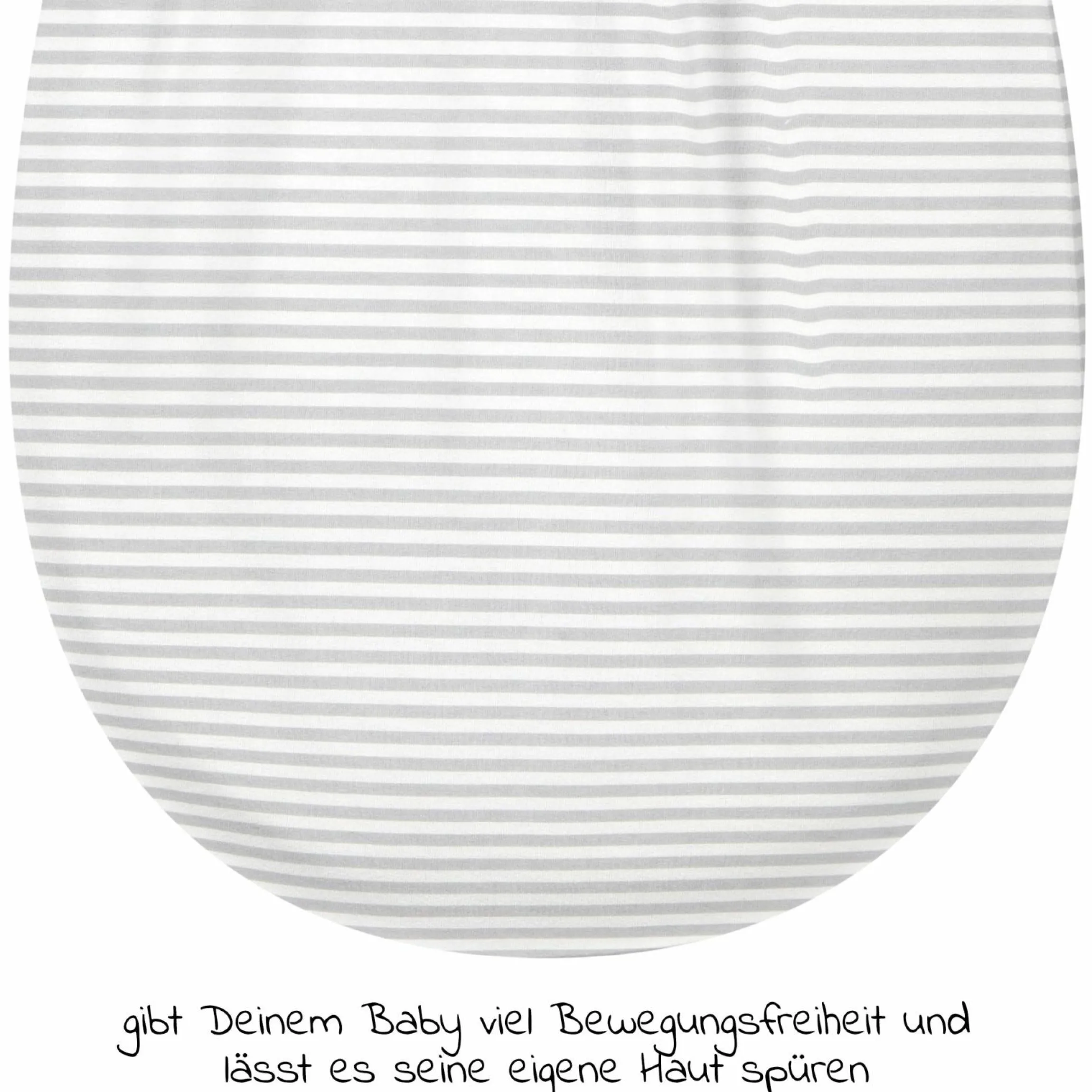 Strampelsack Schlupfmäxchen Jersey Thermo - Stripes - Grey