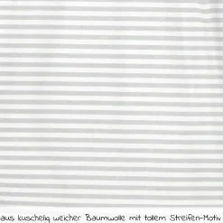 Strampelsack Schlupfmäxchen Jersey Thermo - Stripes - Grey