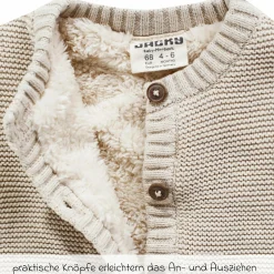 Strickjacke - Beige Melange - Gr. 68