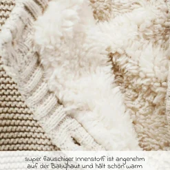Strickjacke - Beige Melange - Gr. 68