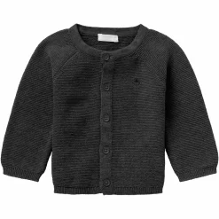 Strickjacke Naga - Dunkelgrau Melange - Gr. 74