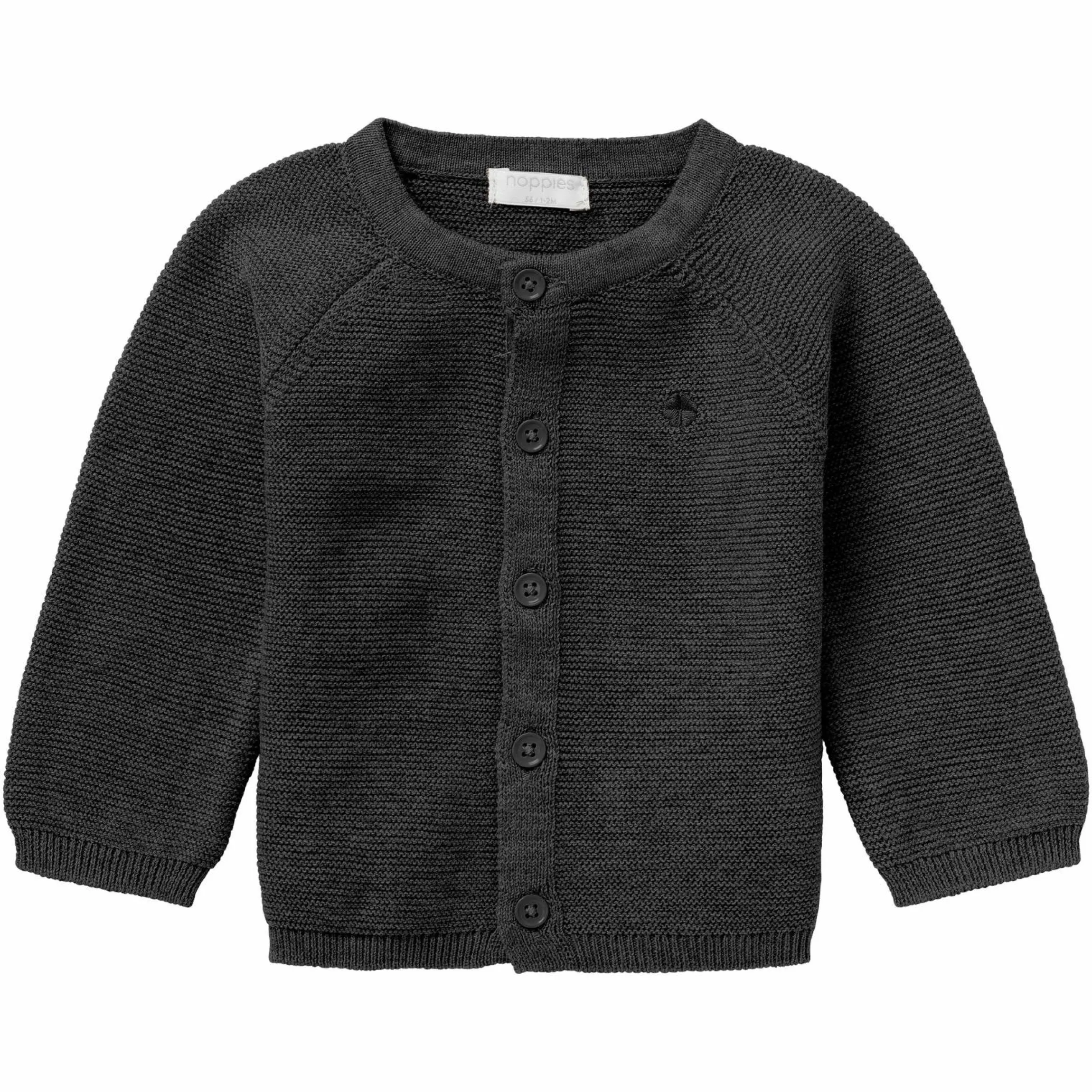 Strickjacke Naga - Dunkelgrau Melange - Gr. 74