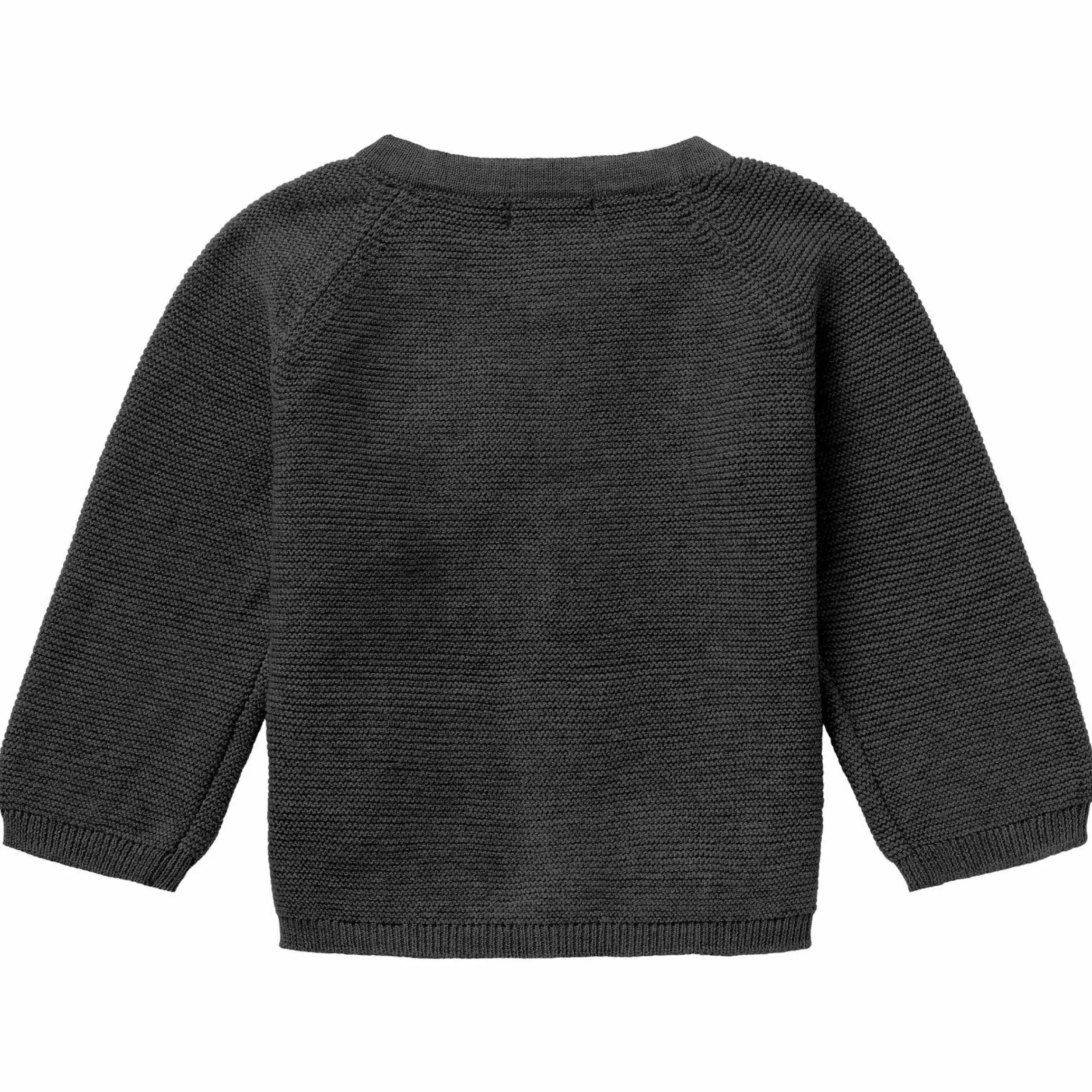 Strickjacke Naga - Dunkelgrau Melange - Gr. 74