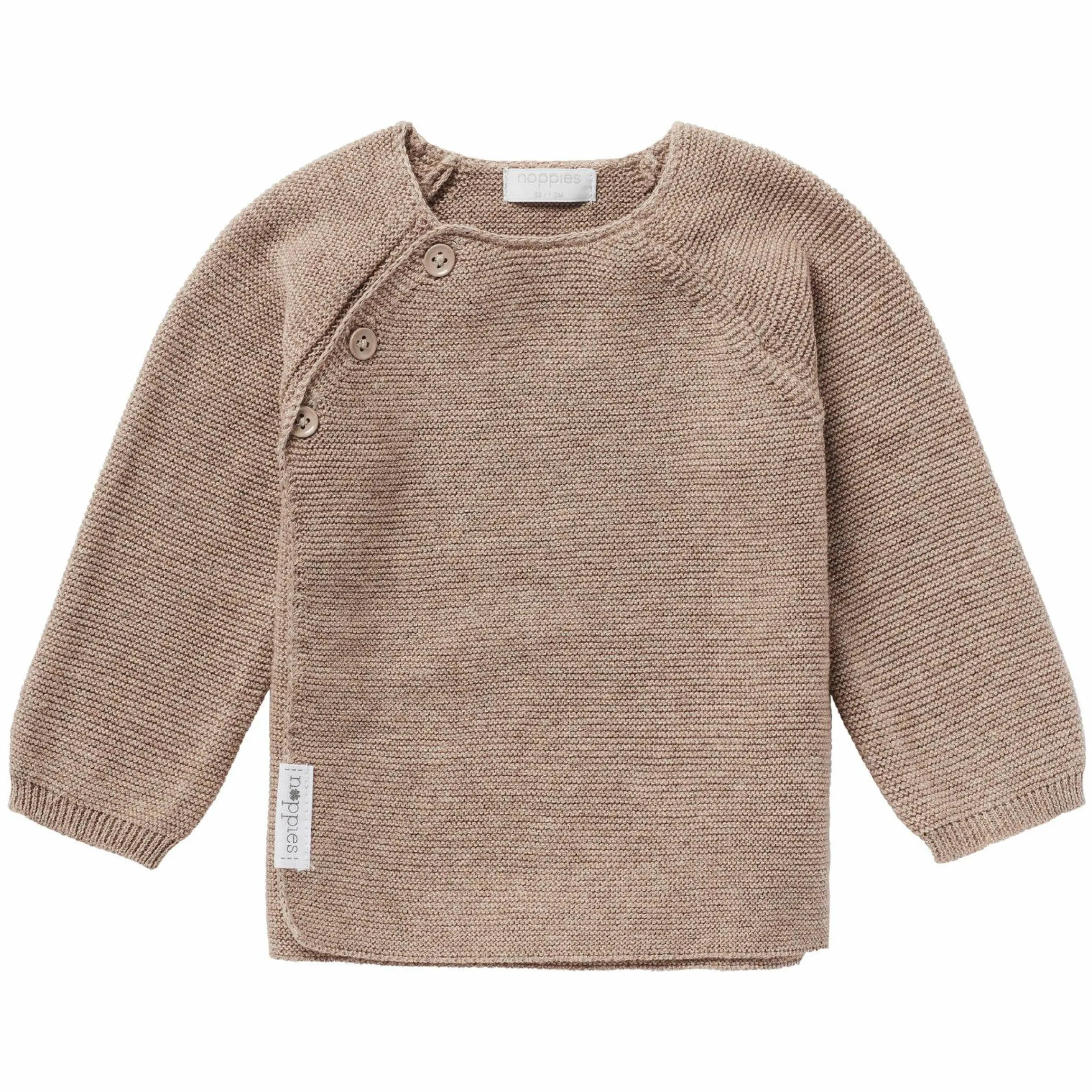 Strick-Langarmshirt Pino - Taupe Melange - Gr. 62
