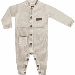 Strick-Overall - Beige Melange - Gr. 74