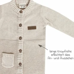 Strick-Overall - Beige Melange - Gr. 74