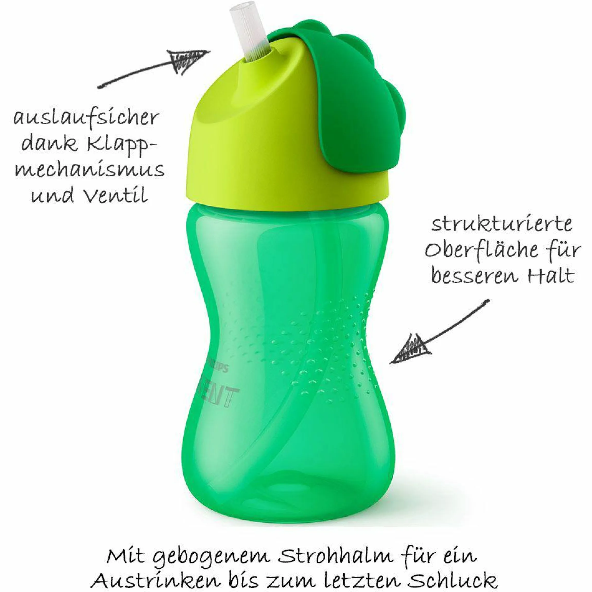 Strohhalm-Becher 300 ml - SCF798/01 - Grün
