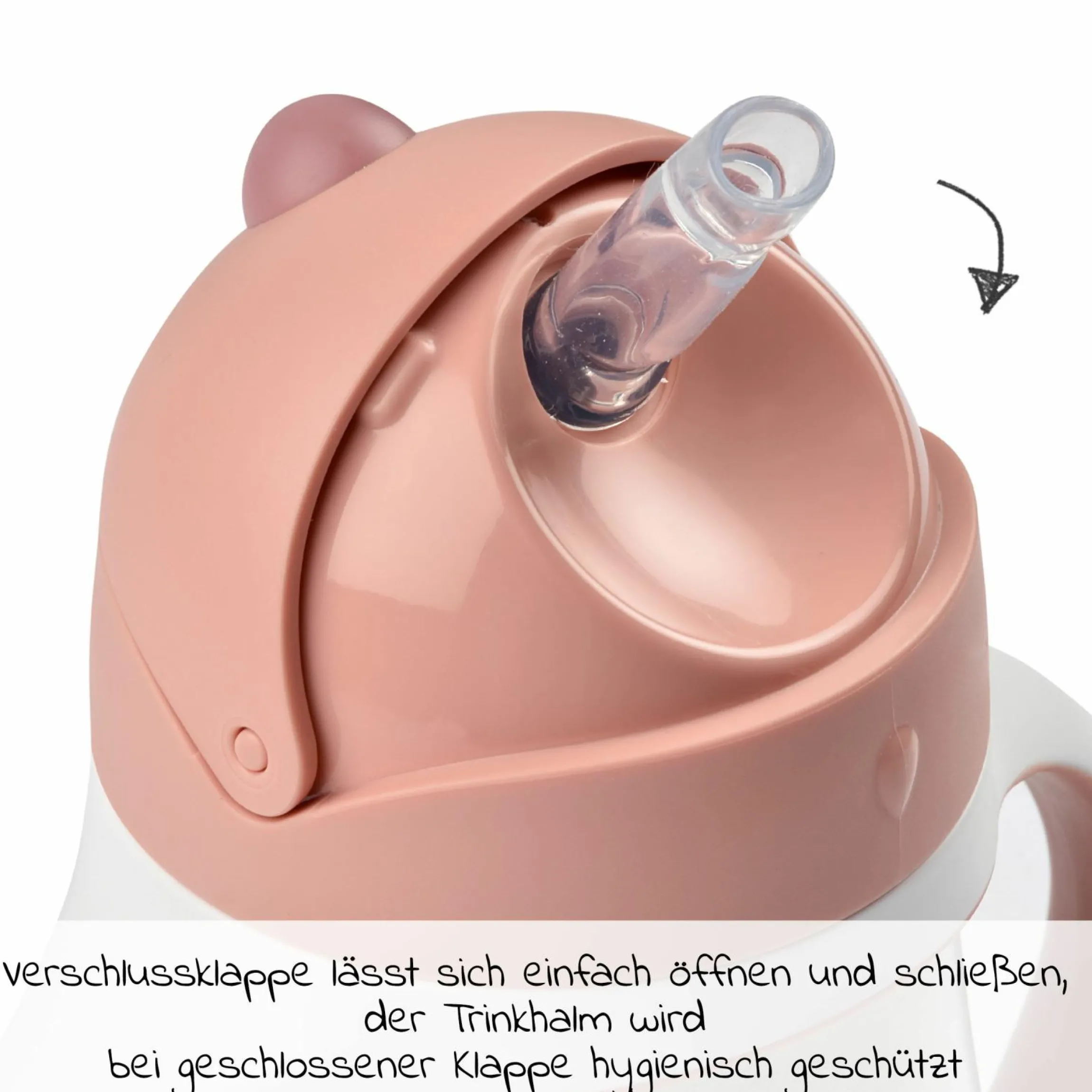 Strohhalmbecher Edelstahl - Old Pink - Gr. 250 ml