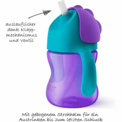 Strohhalm-Becher mit Griffen 200 ml - SCF796/02 - Lila