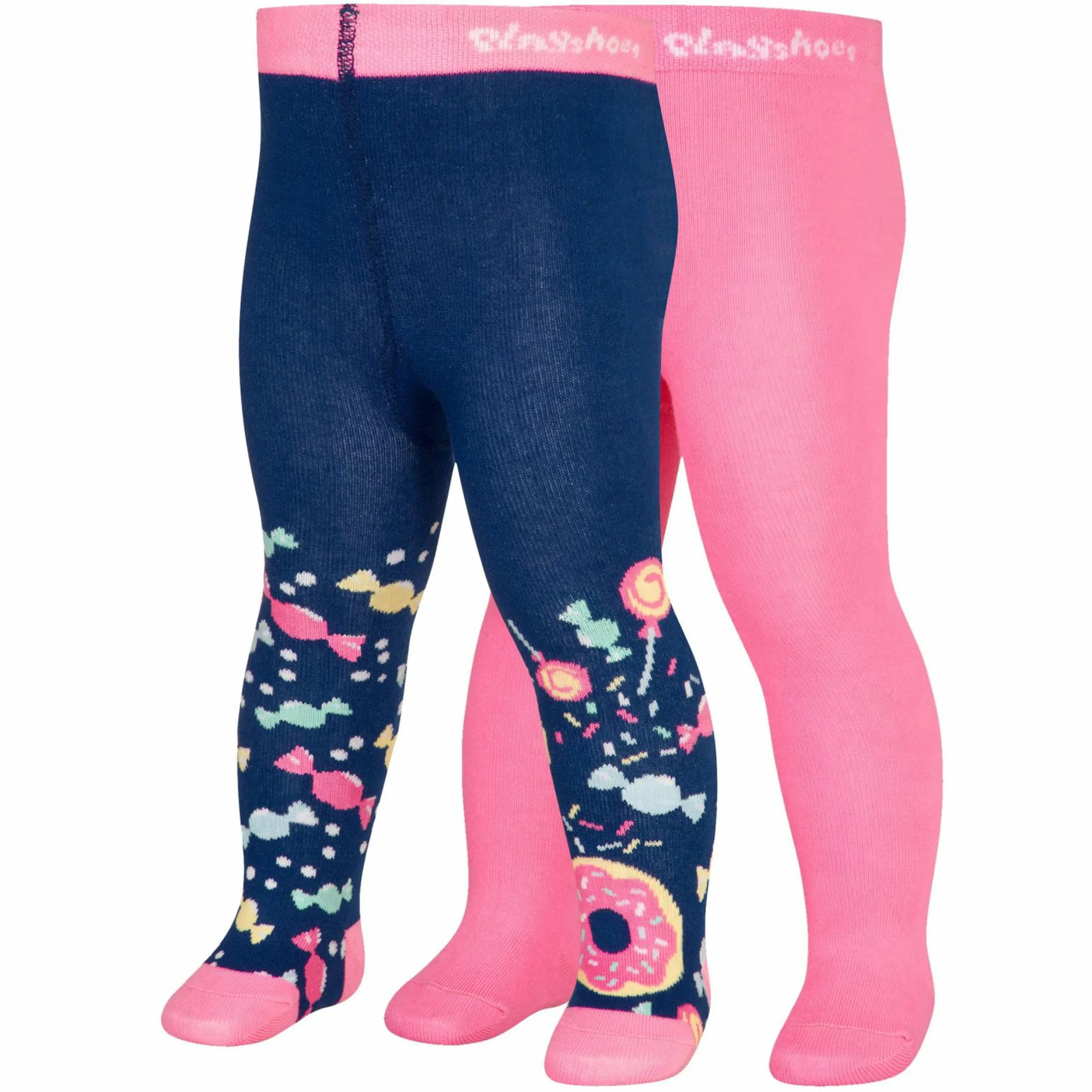 Strumpfhose 2er Pack - Bonbons Marine Rosa - Gr. 74/80