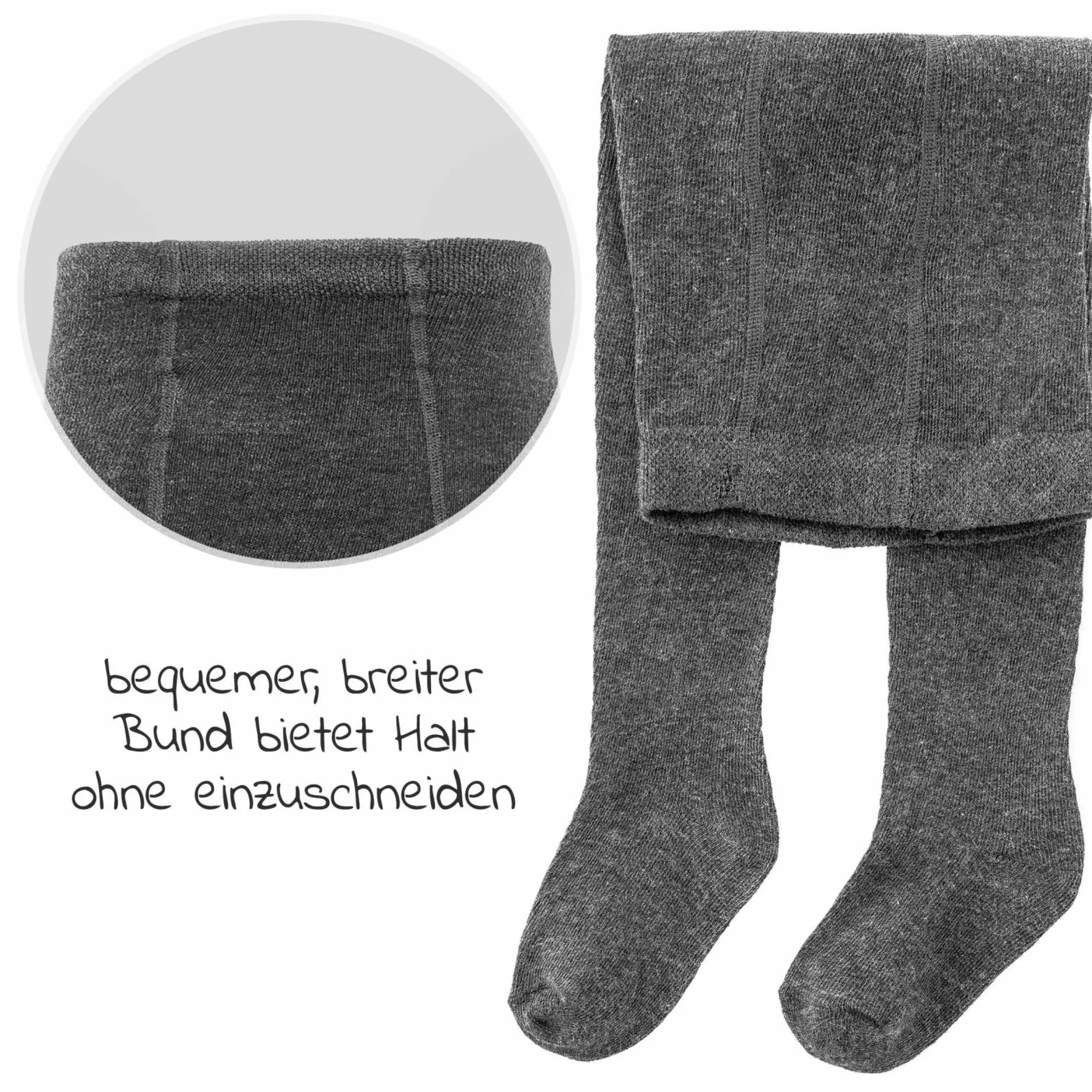 Strumpfhose 2er Pack - Dunkelgrau - Gr. 98/104