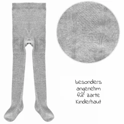 Strumpfhose 2er Pack - Grau Melange - Gr. 74/80