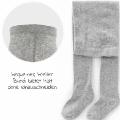 Strumpfhose 2er Pack - Grau Melange - Gr. 74/80