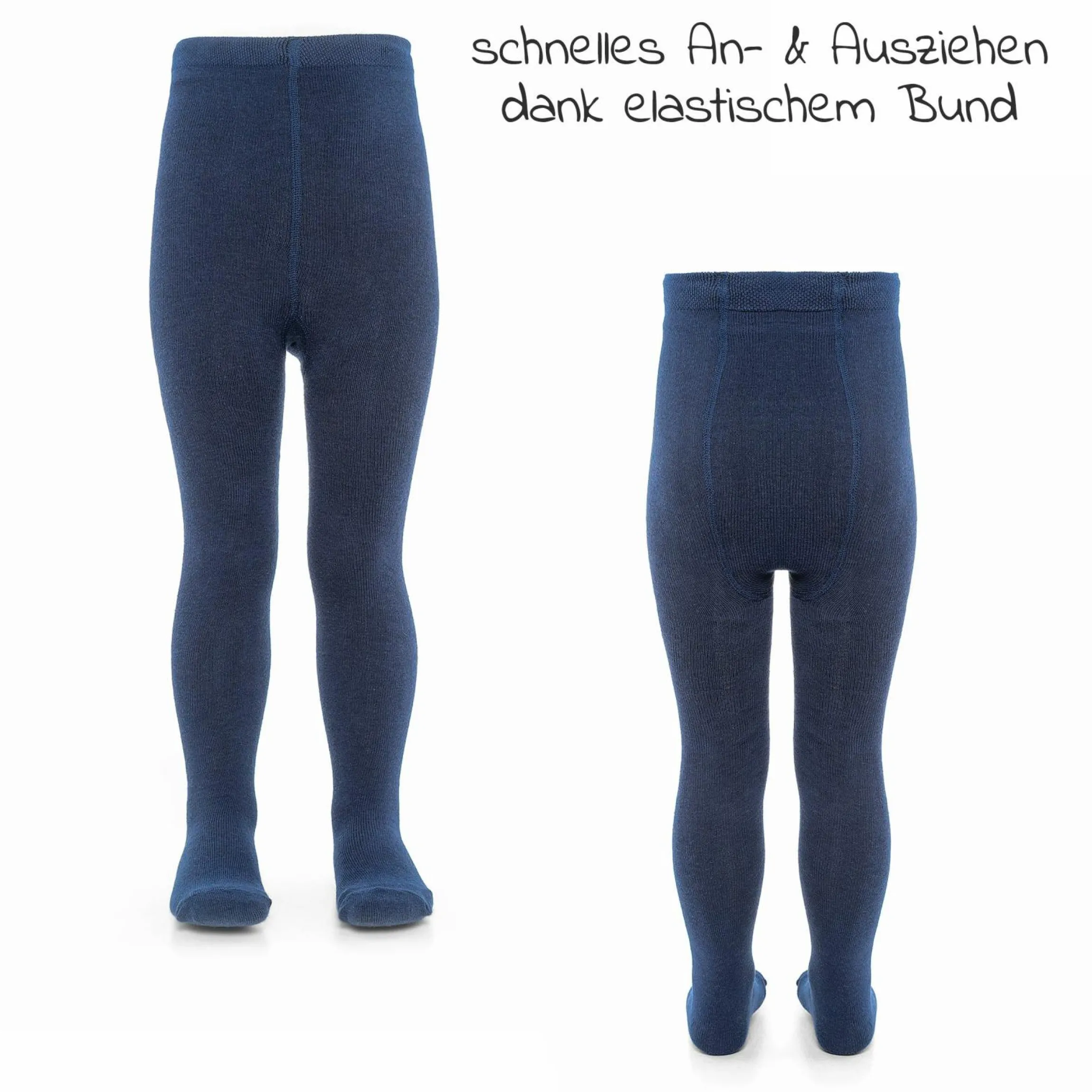 Strumpfhose 4er Pack - Marine Grau-Melange - Gr. 74/80