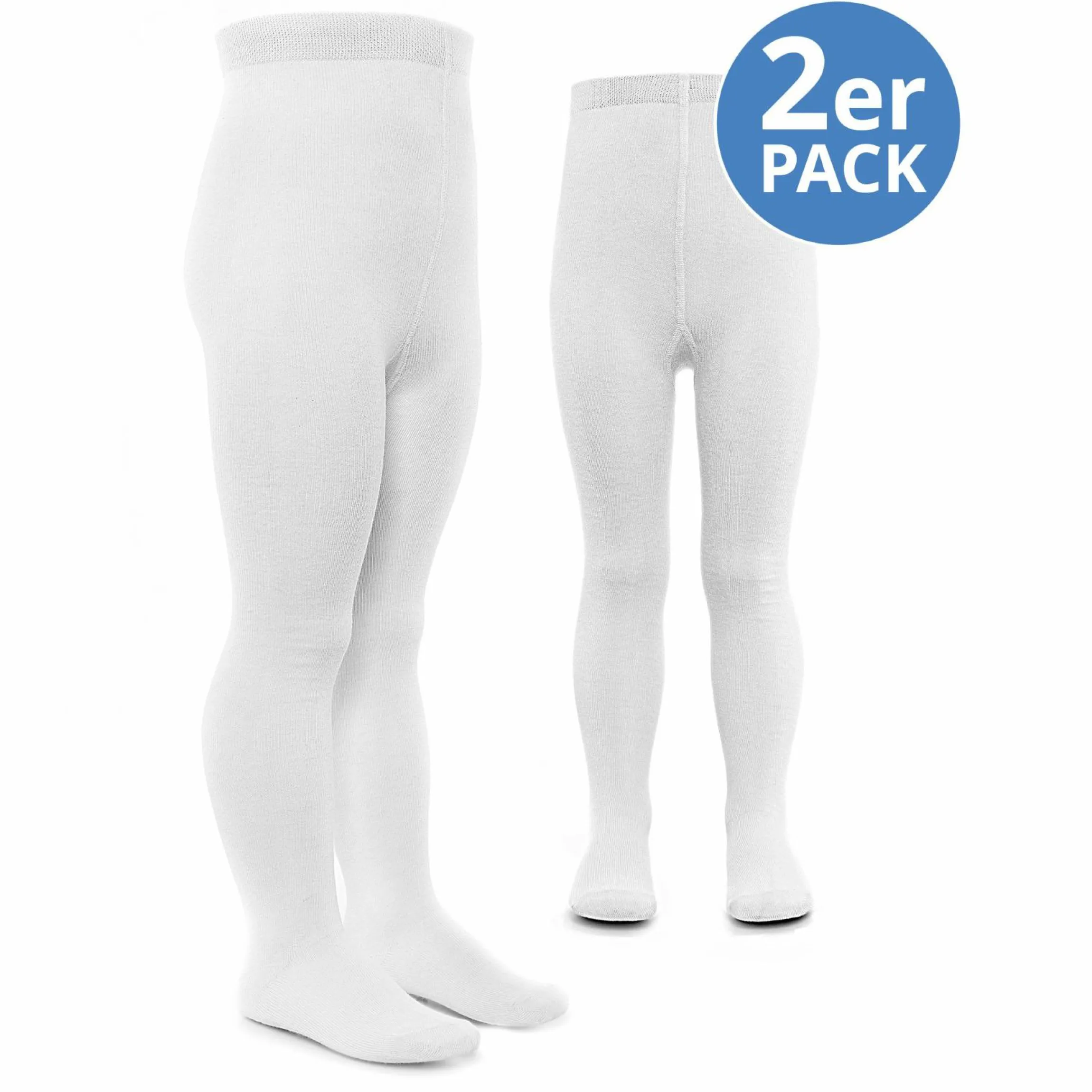 Strumpfhose 2er Pack - Weiß - Gr. 86/92