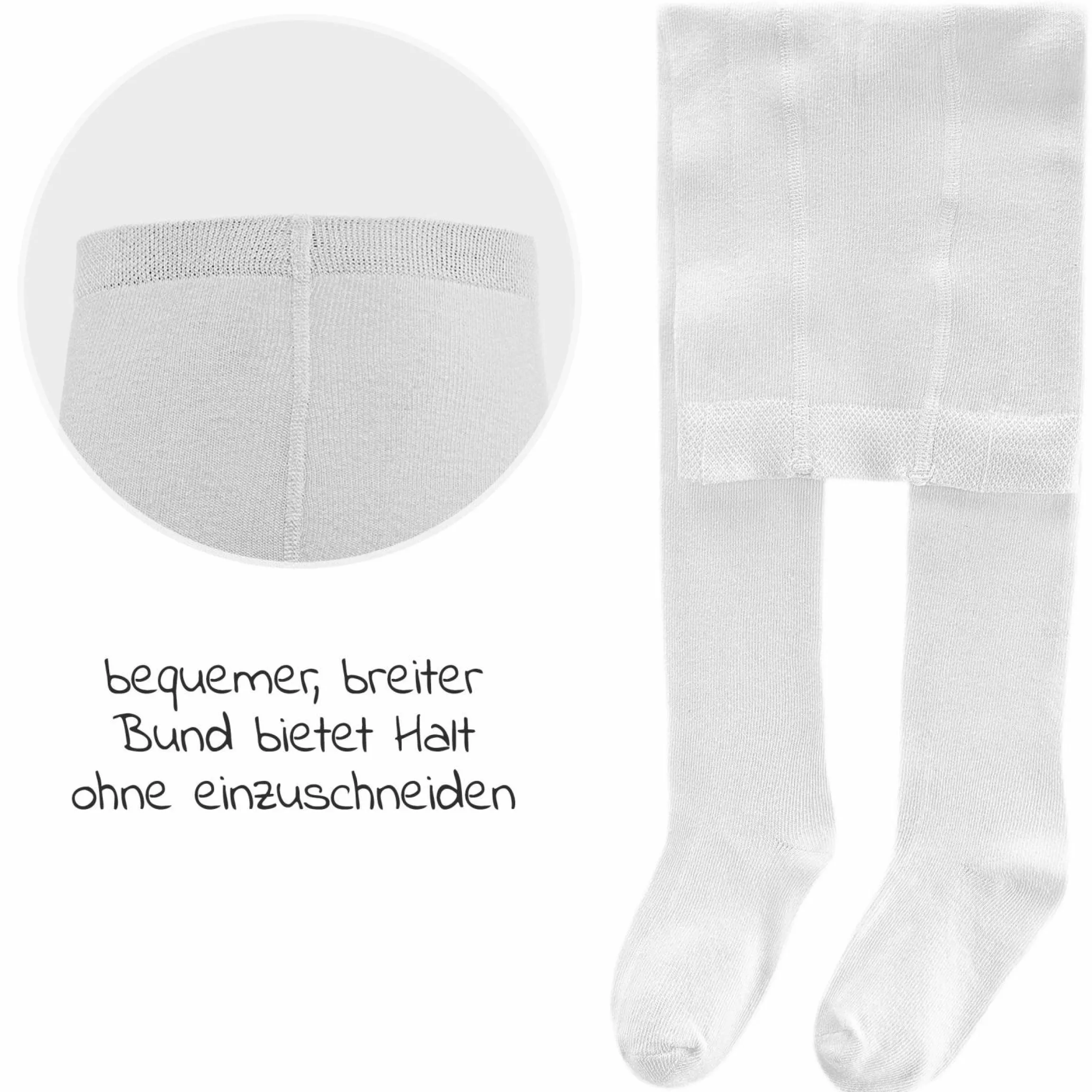 Strumpfhose 2er Pack - Weiß - Gr. 86/92