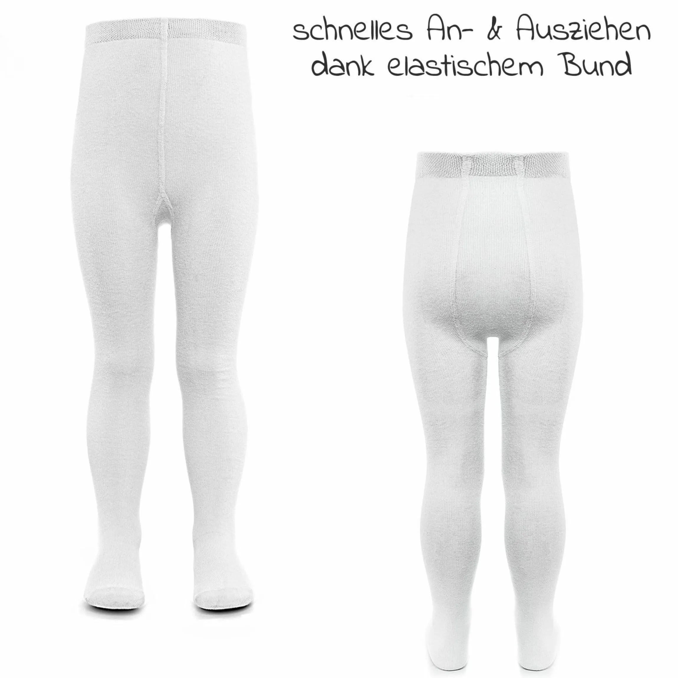 Strumpfhose 2er Pack - Weiß - Gr. 86/92