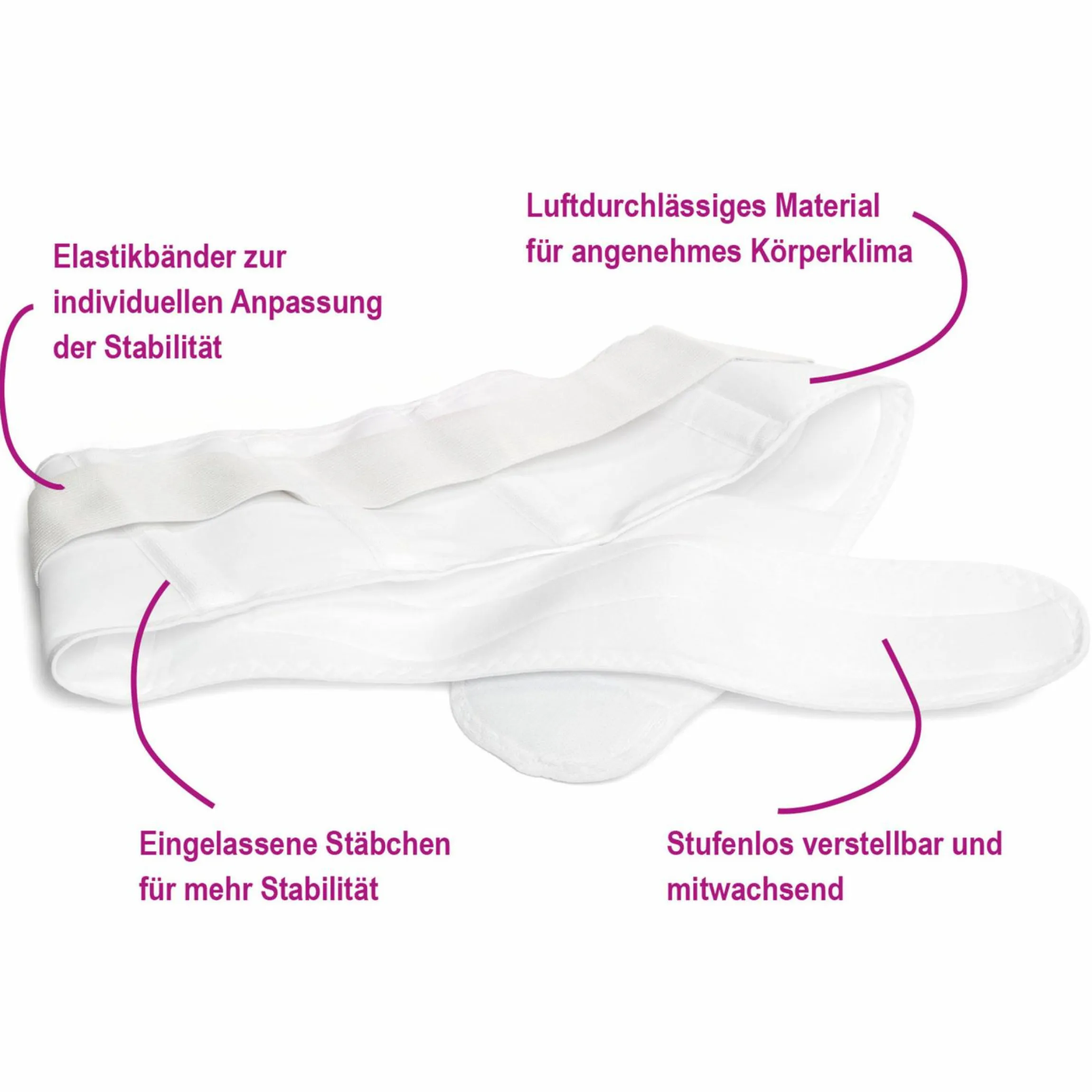 Stützgürtel für Schwangere - Weiß - Gr. XL
