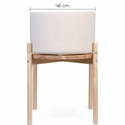 Stubenbett 2in1 Cradle - umbaubar zum Kindertisch & Aufbewahrungskorb - Teddy - Offwhite