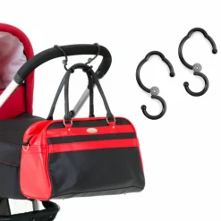 Taschenhaken Buggys Hook für Kinderwagen & Buggys - 2er Pack