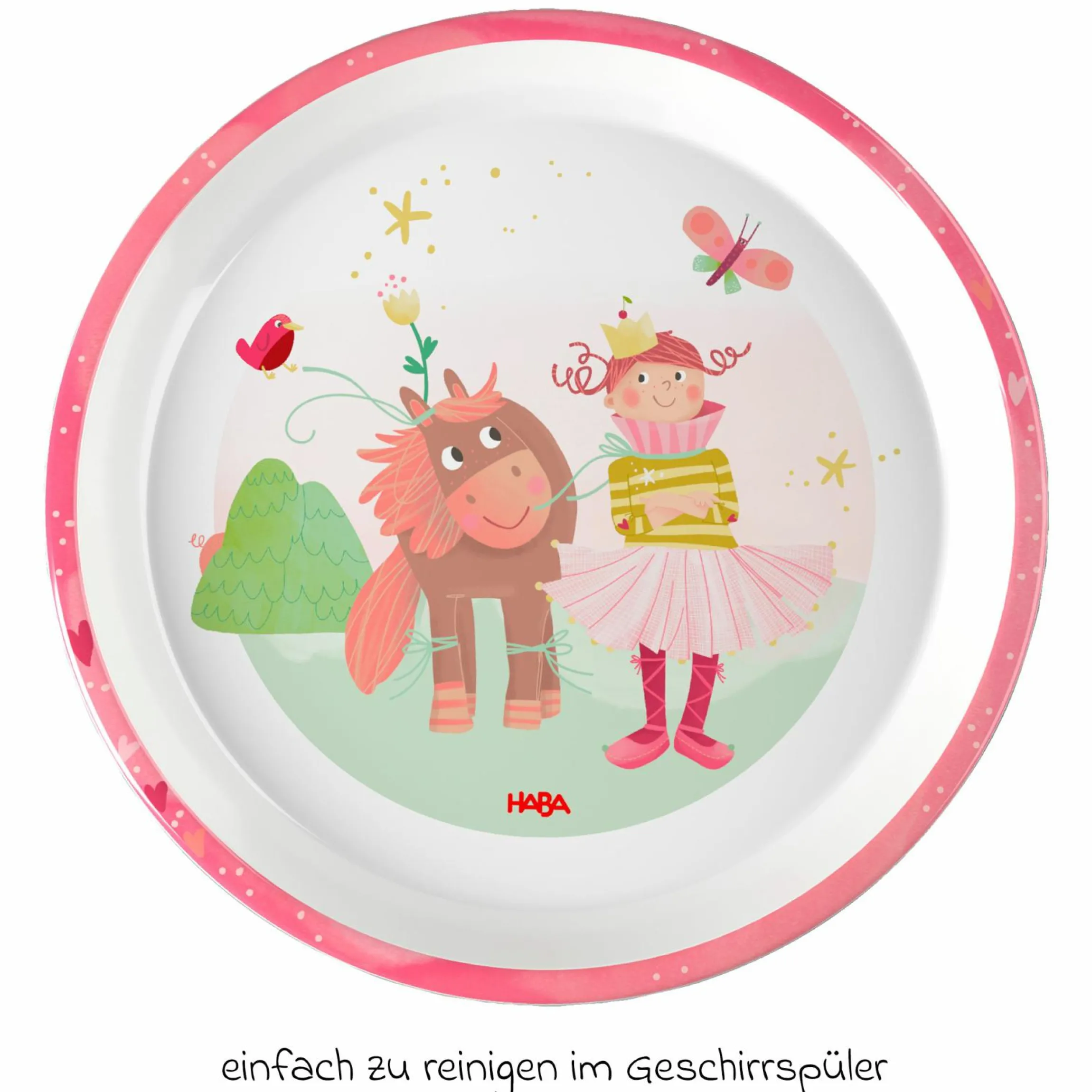 Teller rutschhemmend - Prinzessin & Pferd