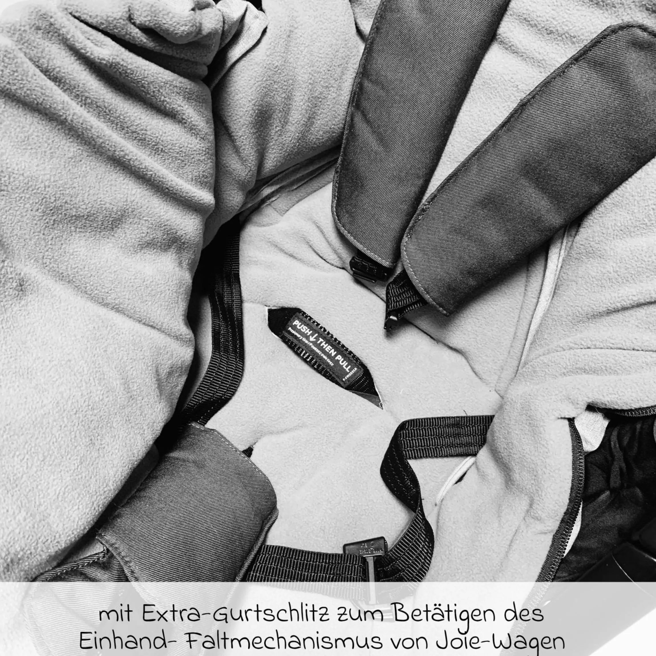 Thermo-Fleece Fußsack Lukky für Joie-Kinderwagen - Black Melange