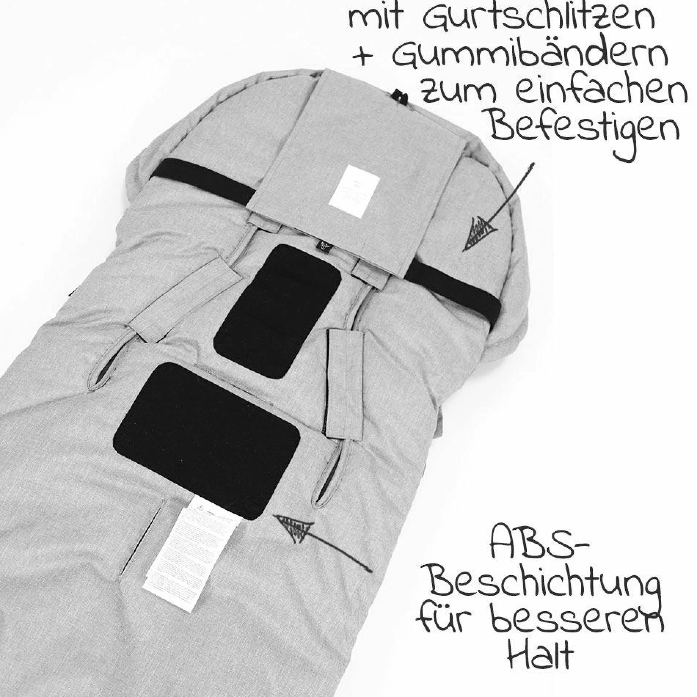 Thermo-Fleece Fußsack Lukky für Joie-Kinderwagen - Schwarz
