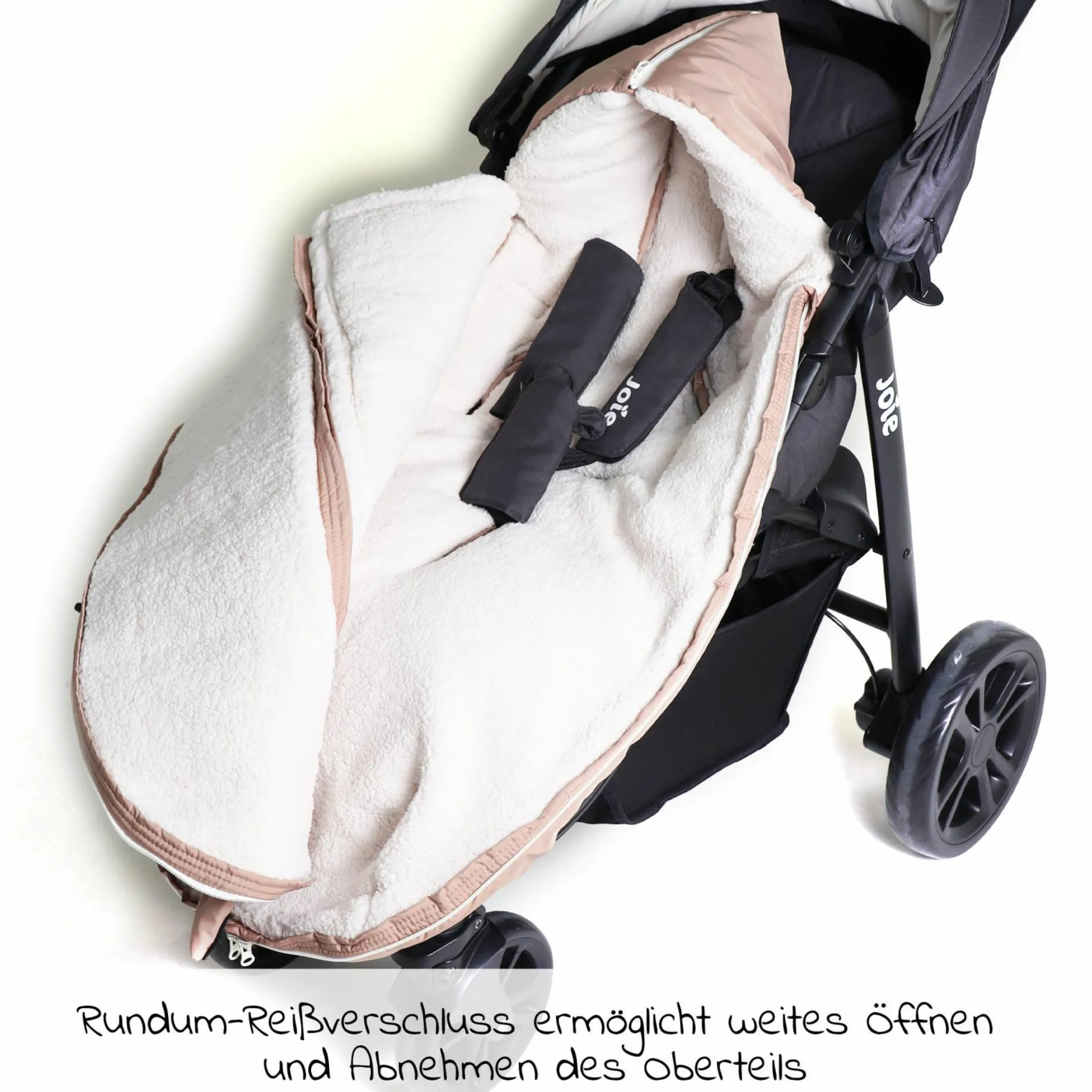 Thermo-Fleece Fußsack Mila - Sand/Creme