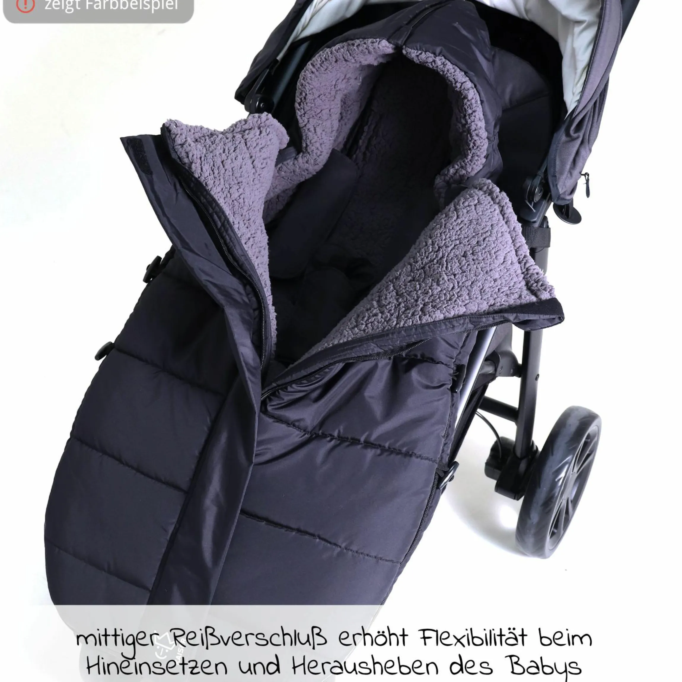 Thermo-Fleece Fußsack Mila - Sand/Creme