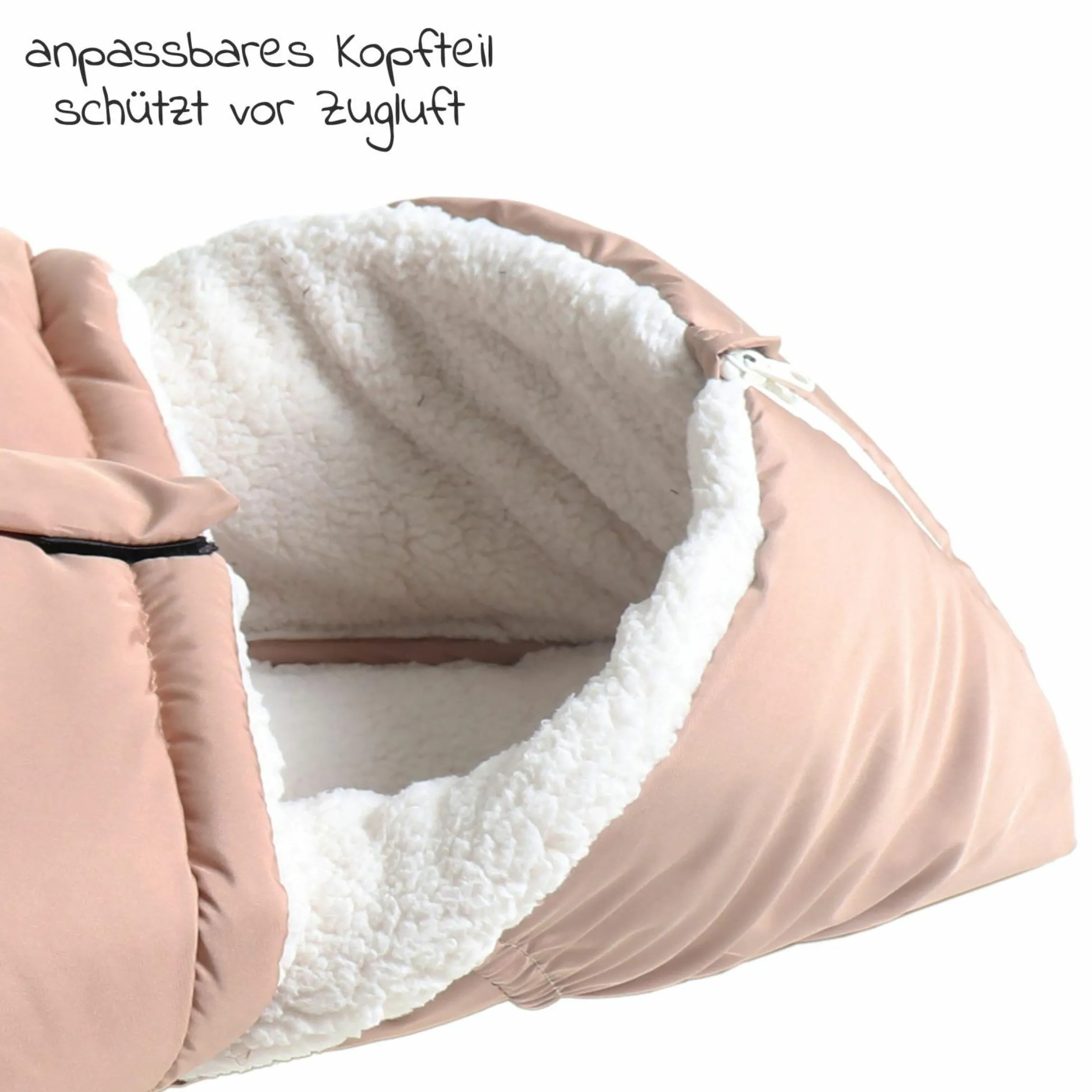 Thermo-Fleece Fußsack Mila - Sand/Creme