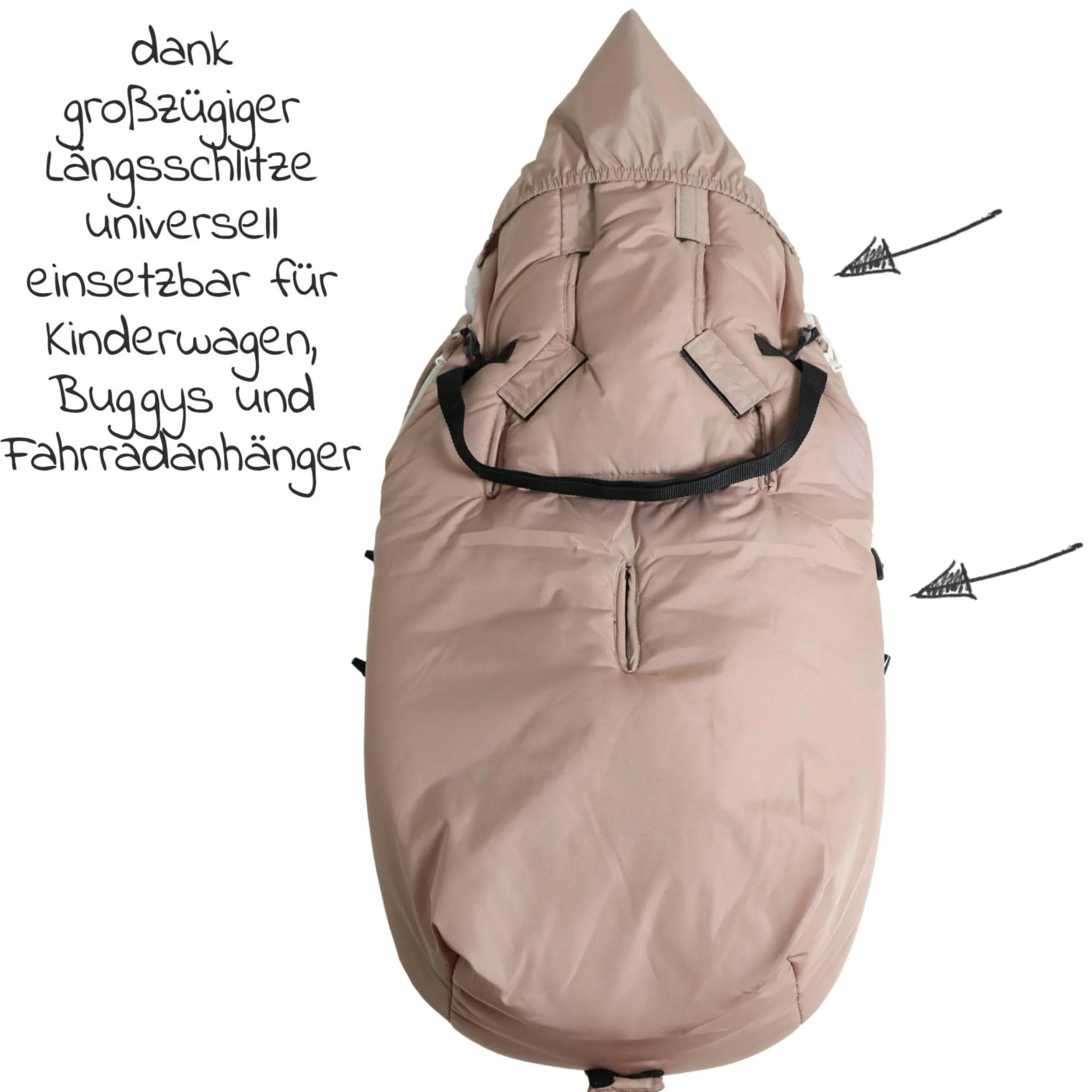 Thermo-Fleece Fußsack Mila - Sand/Creme