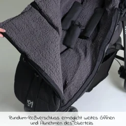 Thermo-Fleece Fußsack Mila - Black