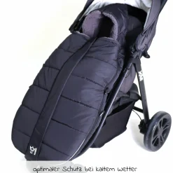 Thermo-Fleece Fußsack Mila - Black