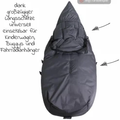 Thermo-Fleece Fußsack Mila - Black