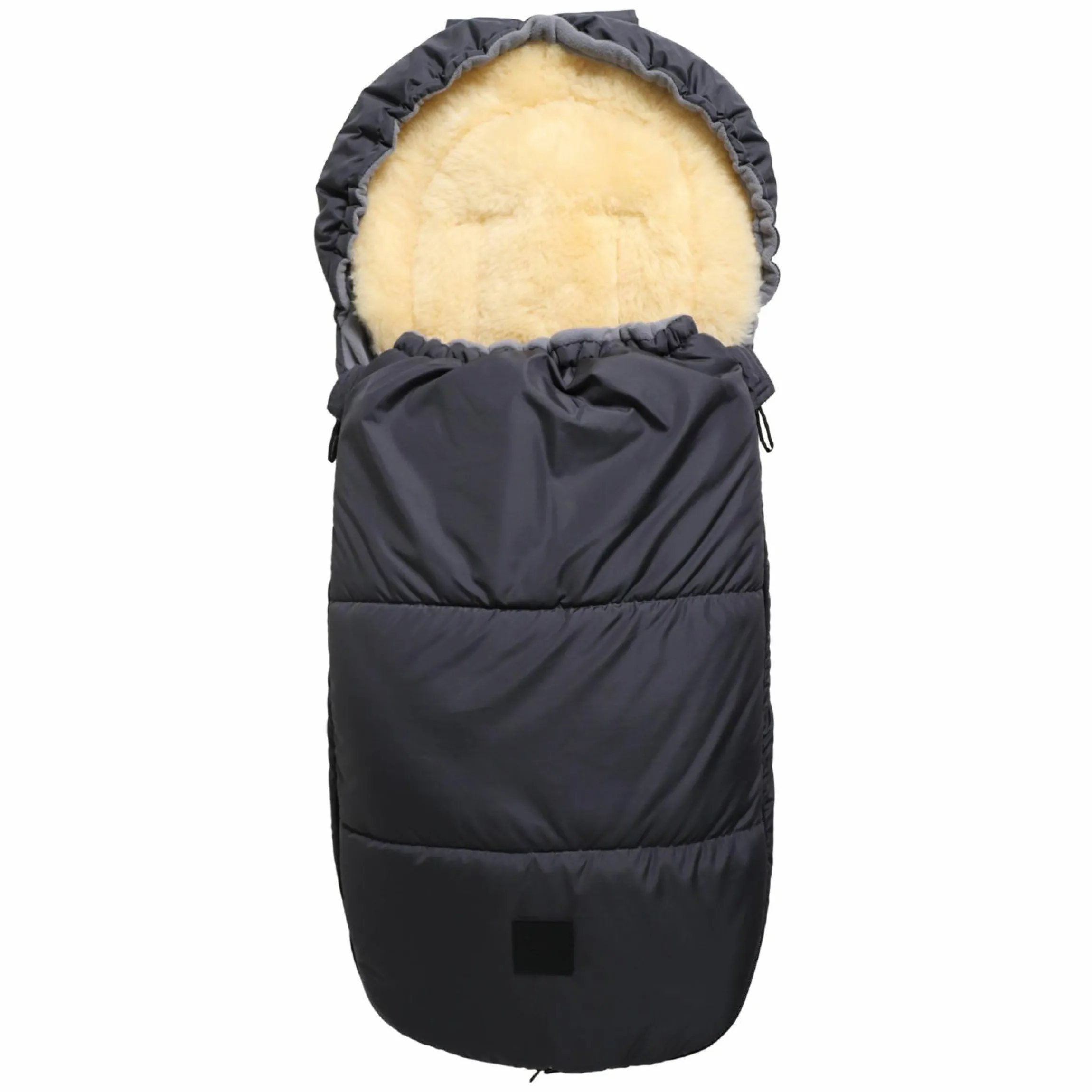 Thermo-Fleece Fußsack mit Lammfelleinlage Lukky Look für Joie-Kinderwagen - Anthrazit