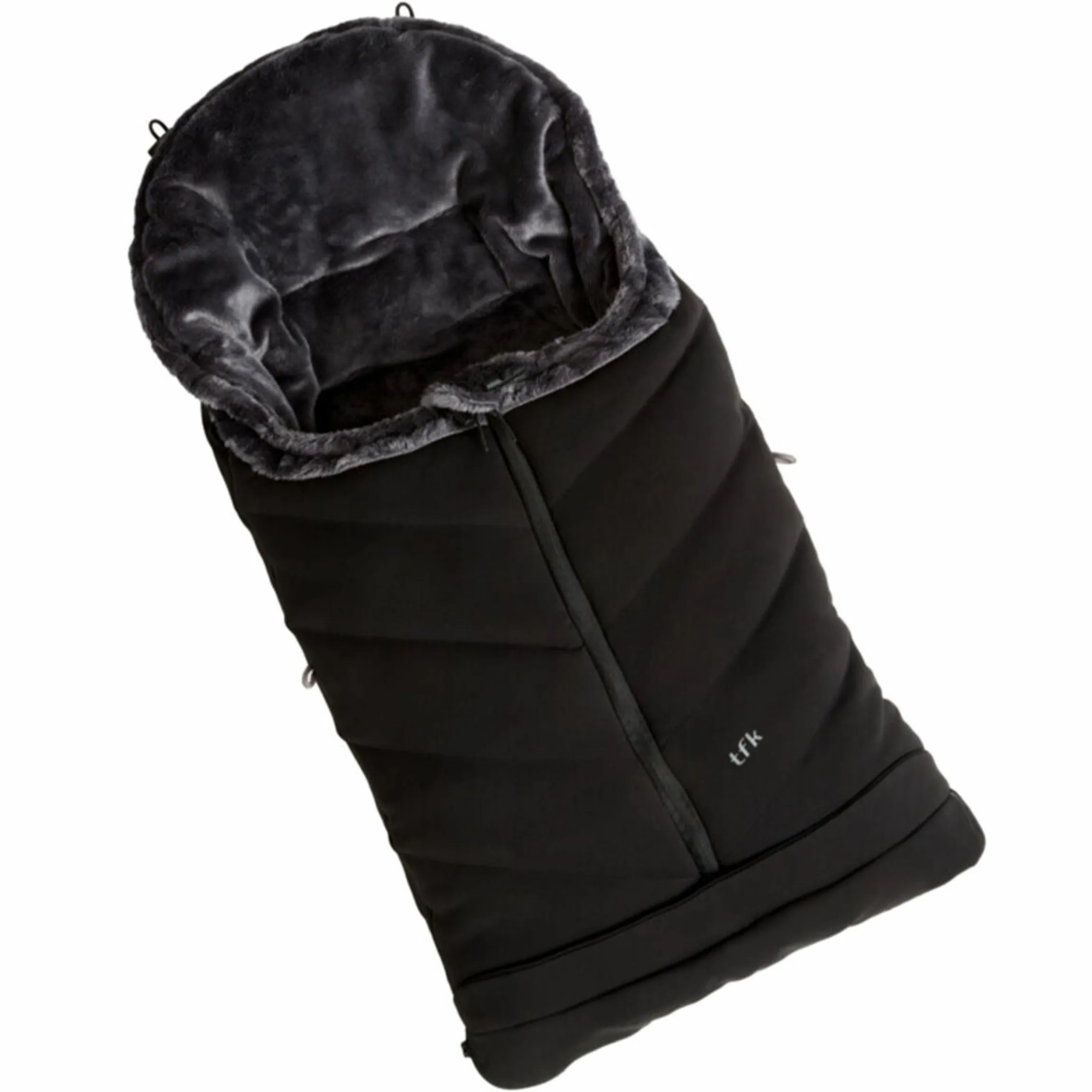 Thermo-Fleece Fußsack mit verlängerbarem Fußteil - Schwarz - Kollektion 2025