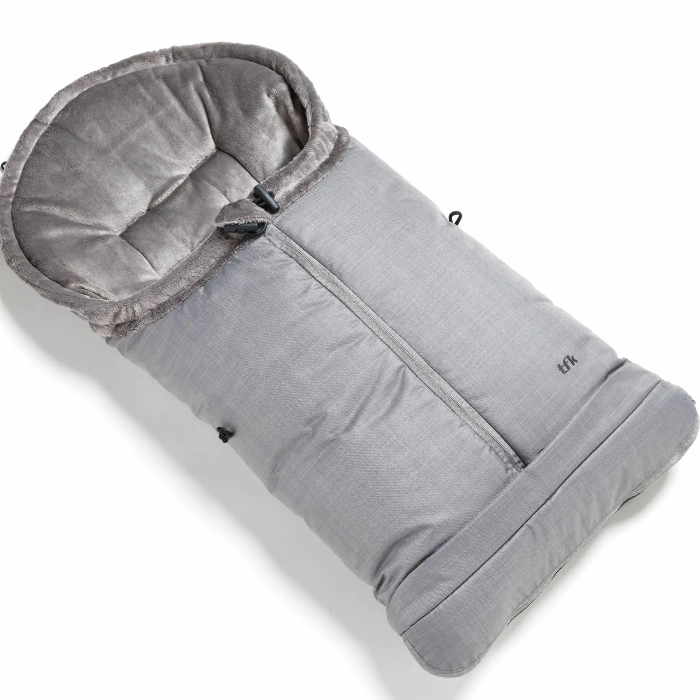 Thermo-Fleece Fußsack mit verlängerbarem Fußteil - Grau