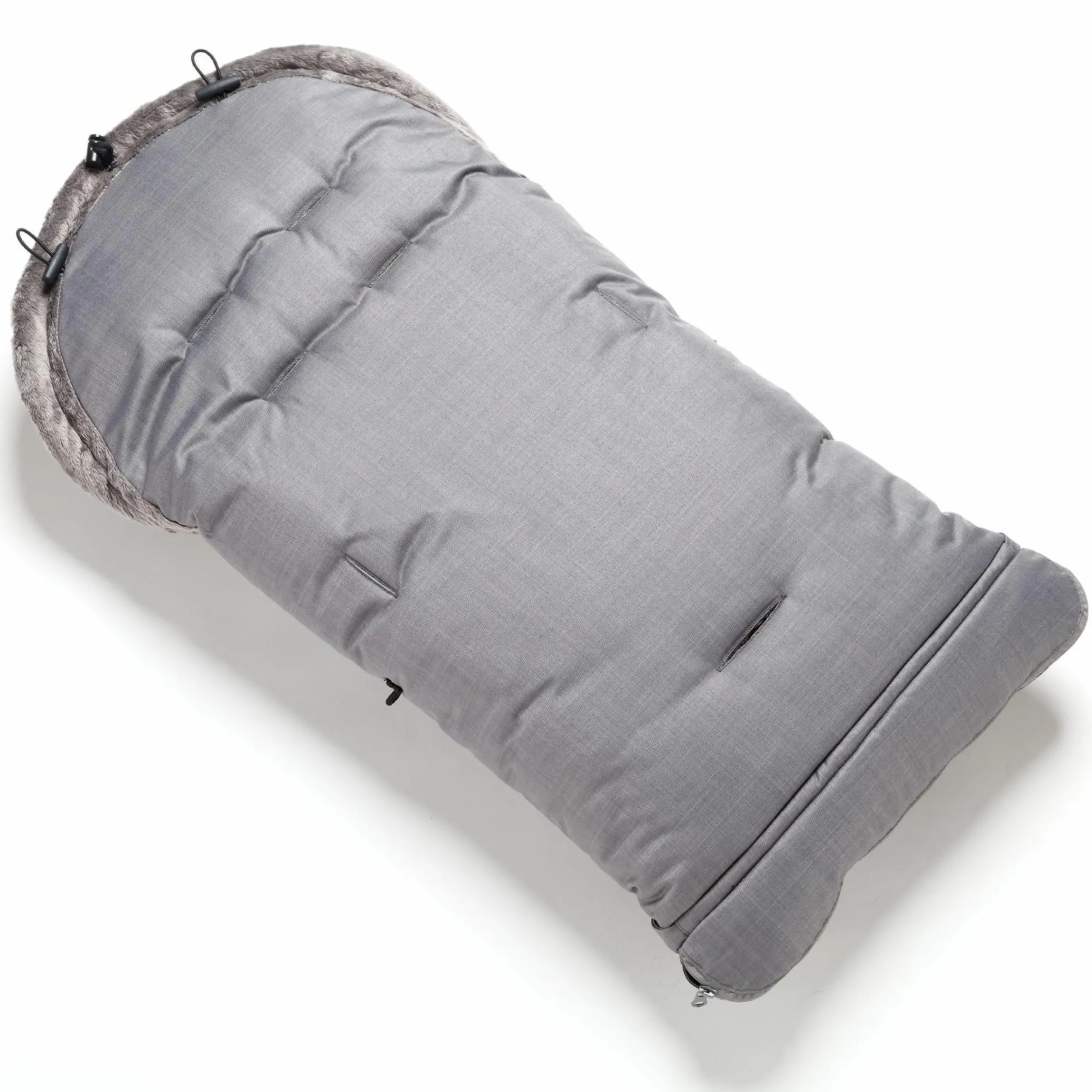 Thermo-Fleece Fußsack mit verlängerbarem Fußteil - Grau