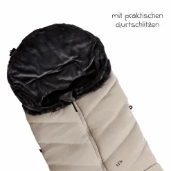 Thermo-Fleece Fußsack mit verlängerbarem Fußteil - Sand - Kollektion 2025
