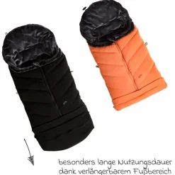 Thermo-Fleece Fußsack mit verlängerbarem Fußteil - Lachs - Kollektion 2025