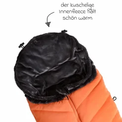 Thermo-Fleece Fußsack mit verlängerbarem Fußteil - Lachs - Kollektion 2025