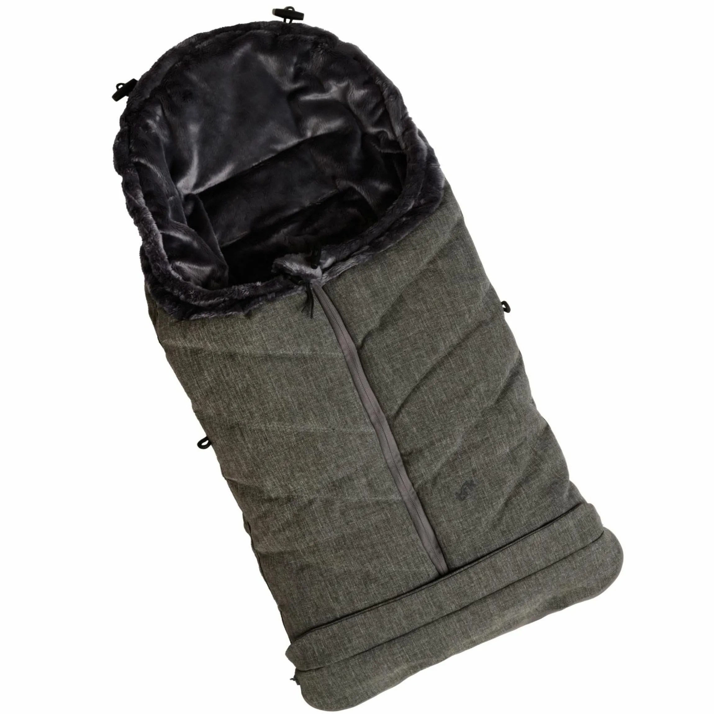 Thermo-Fleece Fußsack mit verlängerbarem Fußteil - Premium Grey - Kollektion 2025